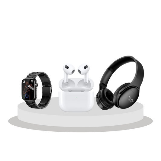 Smart Essentials Combo: Watch, Buds & Headphones